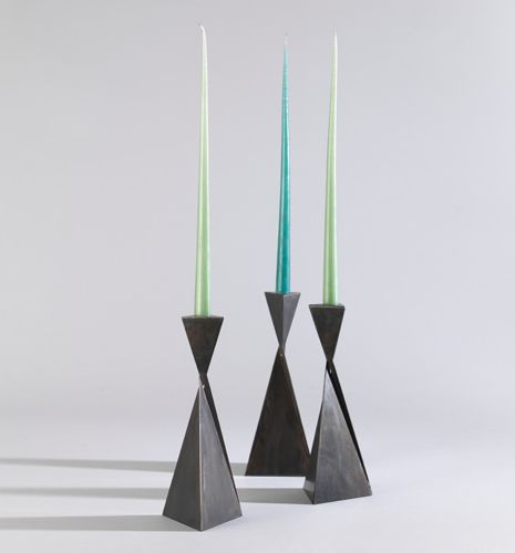 Bougeoir acier - Ava - TOM FAULKNER - en bronze