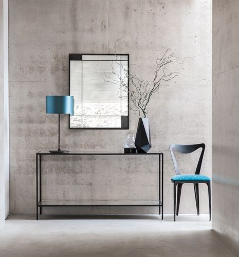 Console contemporaine - Madison - TOM FAULKNER - en verre / avec piètement en acier / rectangulaire