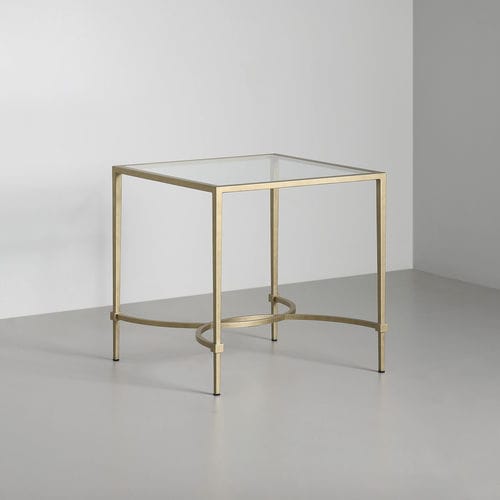 Table d'appoint contemporaine - Hanover - TOM FAULKNER - en verre / en marbre / avec piètement en acier