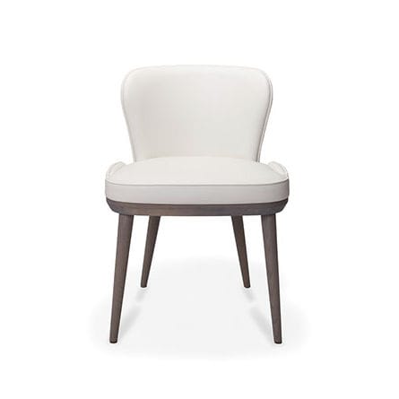 Chaise de salle à manger contemporaine - BOOM TU - arianeske - d'intérieur / en bois / tapissée