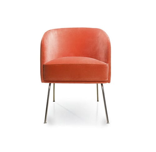 Chaise contemporaine - BECKY - arianeske - d'intérieur / en tissu / avec piètement en métal laqué