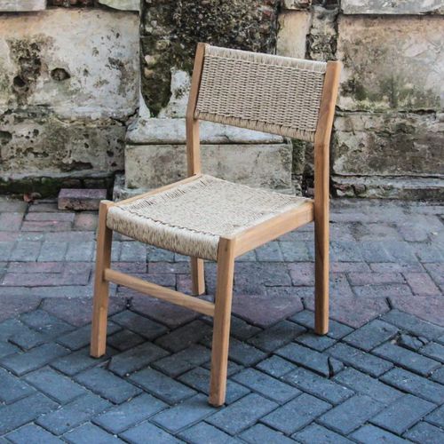Chaise contemporaine - MOON - Ezeis - de jardin / en frêne / en fibres synthétiques