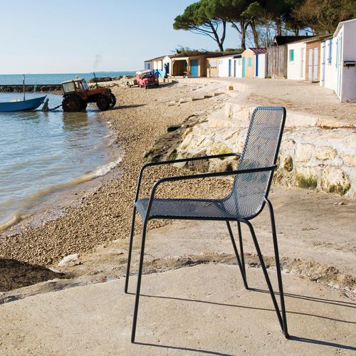 Chaise de jardin contemporaine - AMBROISE - Ezeis - d'extérieur / en acier / empilable