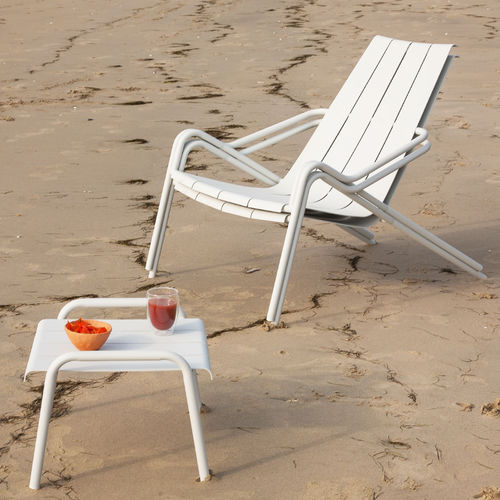 Ensemble table et chaises contemporain - FLEOLE - Ezeis - d'extérieur / en aluminium / rectangulaire