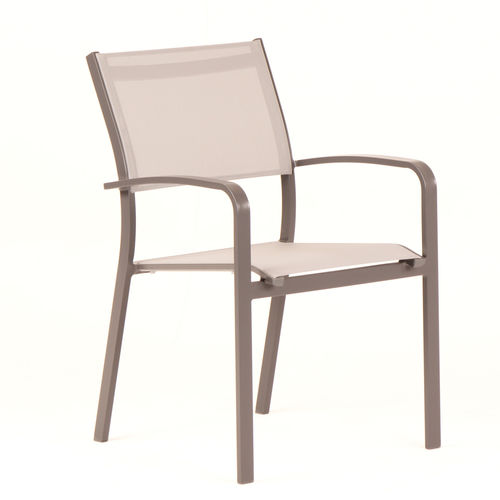 Chaise de salle à manger contemporaine - MISTRAL - Ezeis - de jardin / en tissu / avec piètement en aluminium