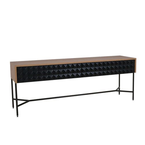 Console contemporaine - HAILEY - Ezeis - en bois massif / avec piètement en métal / rectangulaire