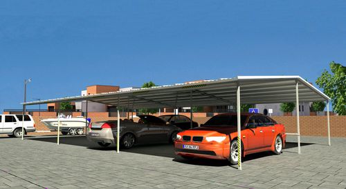 Abri de voiture professionnel - Cuatelart, s.l. - préfabriqué / en acier galvanisé