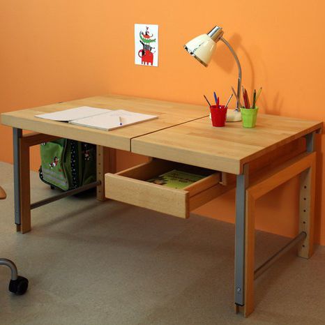 Bureau contemporain - DEBE.DETAIL ZIGGY - DE BREUYN - en bois / en mélaminé / 4 pieds