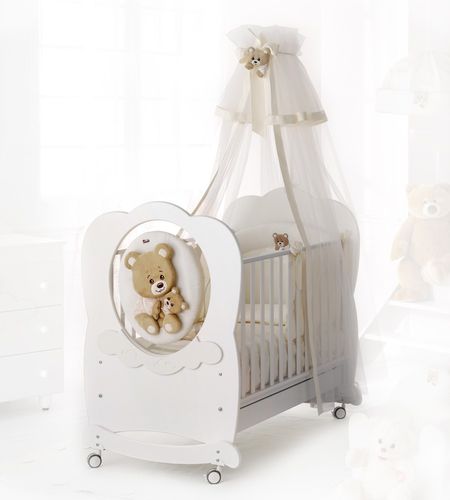 Lit pour bébé contemporain - ABBRACCI - Baby Expert - à roulettes / en bois
