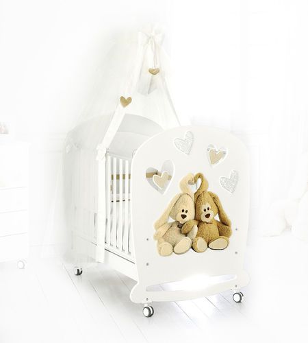 Lit pour bébé contemporain - CREMINO LUX - Baby Expert - à roulettes / en bois