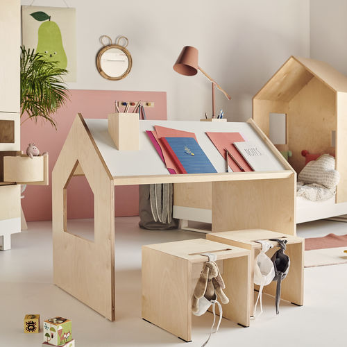 Bureau contemporain - ROOF - KUTIKAI - en bouleau / en contreplaqué / pour enfant