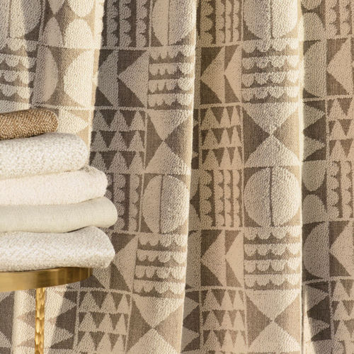 Tissu d'ameublement - TIBOURG - MISSIA - pour rideaux / à motif géométrique / en coton