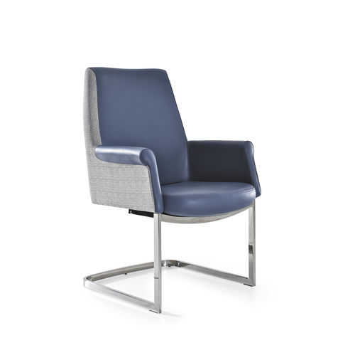 Chaise visiteur contemporaine - ANDY - Milani - d'intérieur / en cuir / cantilever