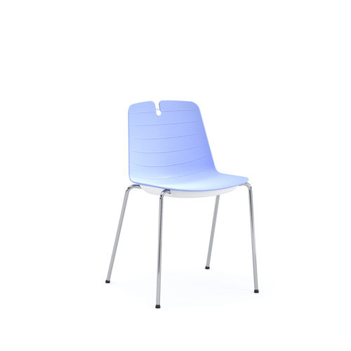 Chaise visiteur contemporaine - LOIS - Milani - d'intérieur / en aluminium / en plastique