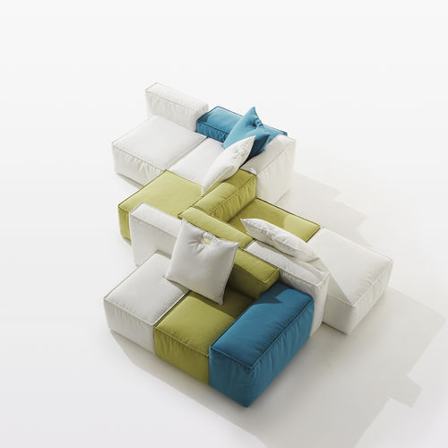Canapé modulable - HANDLE - Milani - contemporain / en tissu / contract