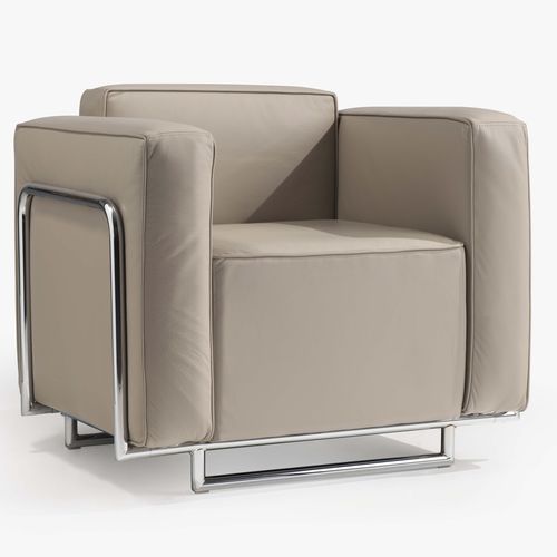 Fauteuil contemporain - COCKTAIL - Milani - en cuir / noir / marron