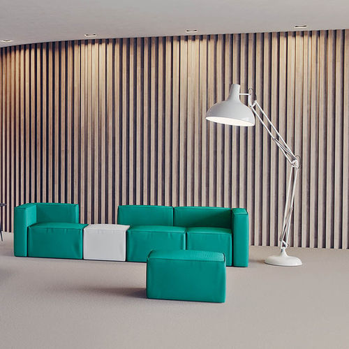 Canapé modulable - HANDLE OFFICE - Milani - chesterfield / en cuir / contract