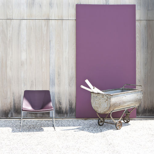 Fauteuil contemporain - ELLIPSE  - Milani - en tissu / blanc / violet