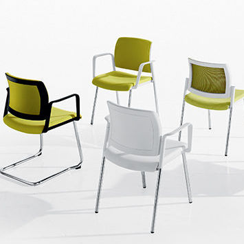 Chaise visiteur contemporaine - LEX - Milani - d'intérieur / en tissu / tapissée