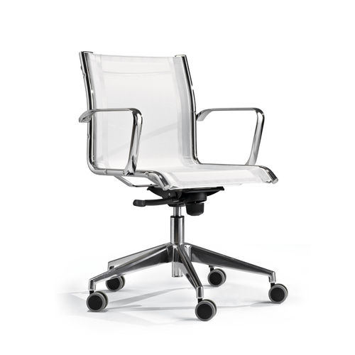 Fauteuil de bureau contemporain - SKY RETE - Milani - en maille / blanc / professionnel