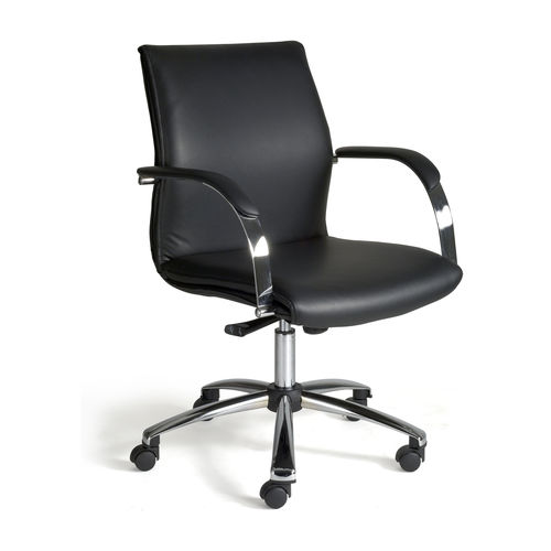 Fauteuil de bureau contemporain - RANG - Milani - en cuir / tapissé / à hauteur réglable