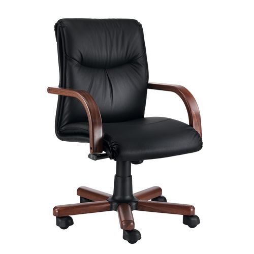 Fauteuil de bureau contemporain - SALLY - Milani - en cuir / à dossier haut / tapissé