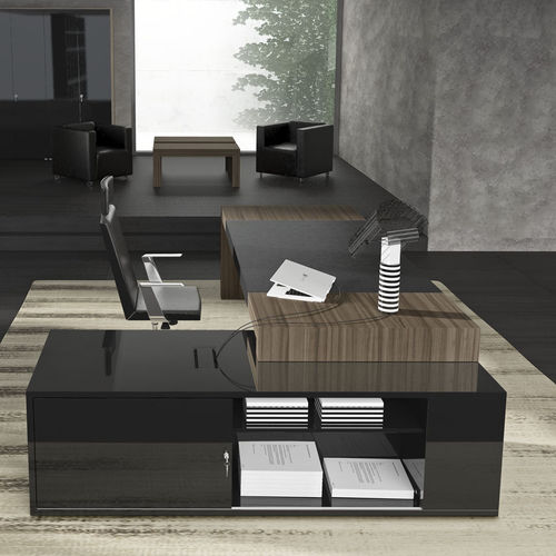 Bureau de direction - BLOCK - PROF - contemporain / en bois / avec rangement
