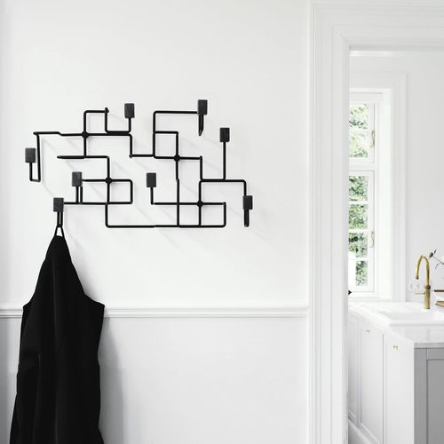 Porte-manteau mural - UNDERGROUND  - Gejst - contemporain / en acier / en chêne