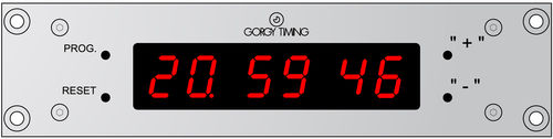 Horloge contemporaine - LEDI 1/S - Gorgy Timing - encastrable au mur / numérique / en aluminium