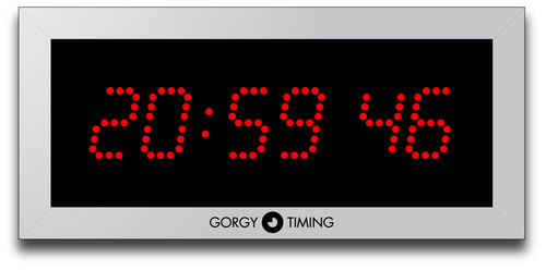 Horloge contemporaine - LEDI® 5.S - Gorgy Timing - murale / numérique / en aluminium