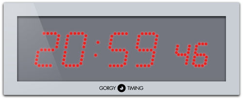 Horloge contemporaine - LEDI® 7.S - Gorgy Timing - murale / numérique / en aluminium