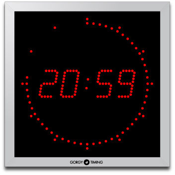 Horloge contemporaine - LEDI® 7.60 - Gorgy Timing - murale / numérique / en aluminium