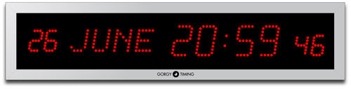 Horloge contemporaine - LEDICA® 7.M.S - Gorgy Timing - murale / numérique / en aluminium