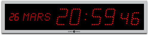 Horloge contemporaine - LEDICA® 10.M.S - Gorgy Timing - murale / numérique / en aluminium