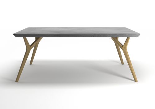 Table à manger contemporaine - TWIGS - greenstone co ltd - en chêne / en béton fibré / rectangulaire