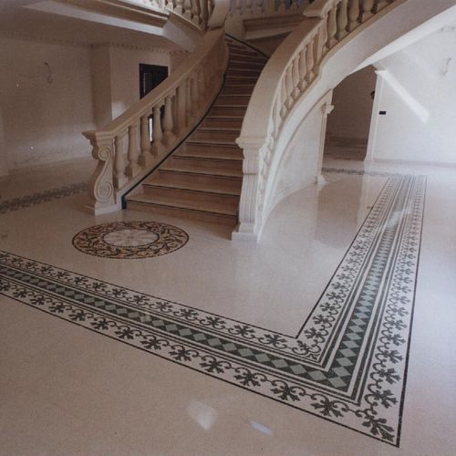 Carreau de ciment en grains de marbre - GIGLIO - fabbrica di mattoni de filippi osvaldo snc - d'intérieur / de sol / motif Victorien
