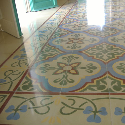 Carreau de ciment en grains de marbre - VERONICA - fabbrica di mattoni de filippi osvaldo snc - d'intérieur / de sol / motif Victorien