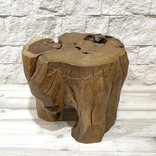 Table d'appoint design original - KAREN - ARRELART - en teck / avec piètement en teck / sur mesure