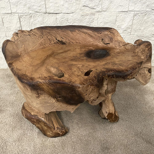 Table basse de style rustique - SOPHIE - ARRELART - en teck / avec piètement en teck / sur mesure