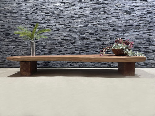 Meuble TV contemporain - MTV9 - ARRELART - lowboard / en bois massif / incolore