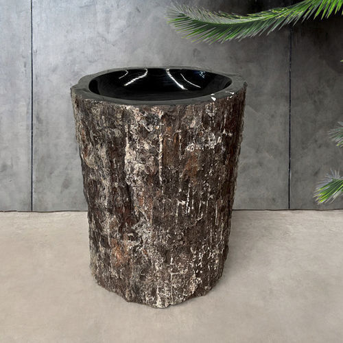 Vasque sur pied - BALTIMORE - ARRELART - en bois fossilisé / personnalisable / sur mesure