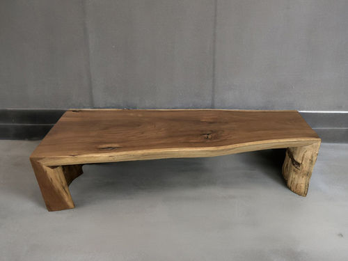 Banc design original - NADINE - ARRELART - en teck / sans dossier / sans accoudoirs