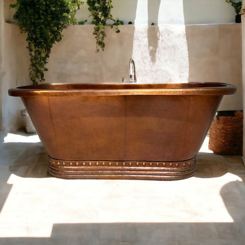 Baignoire ovale - RITZ - ARRELART - à poser / pour habitat / en cuivre poli
