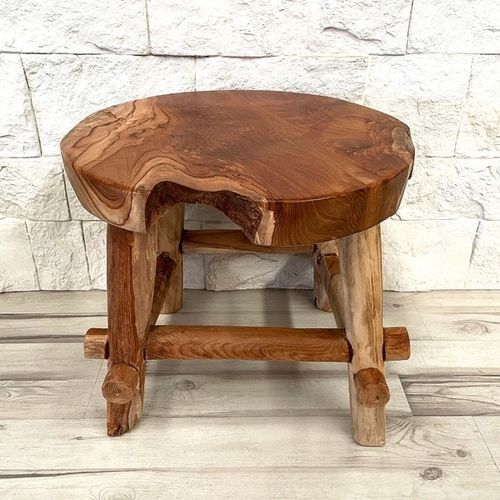 Table d'appoint contemporaine - JULIETTE - ARRELART - en teck / avec piètement en teck / ronde