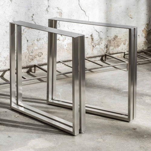 Pied de table en acier inoxydable brossé - PEUTAU8 - ARRELART - contemporain / double / pour restaurant