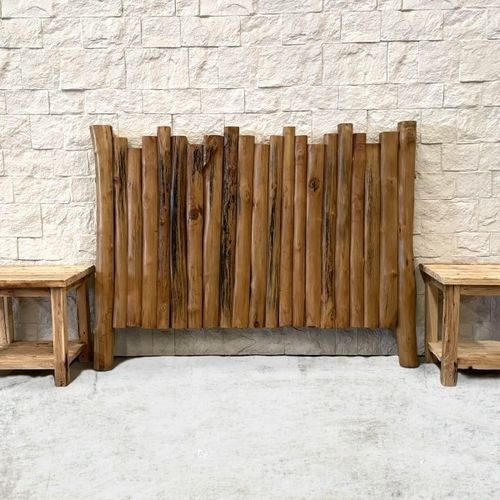 Tête de lit pour lit double - LUCIEN - ARRELART - design original / en teck / sur mesure