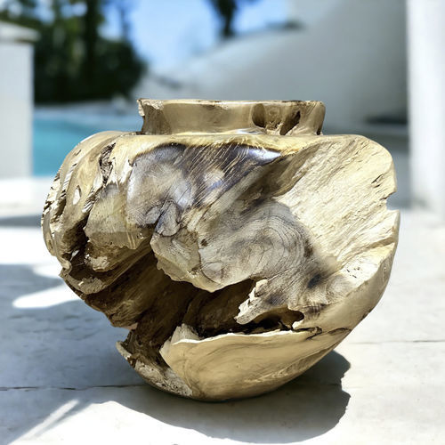Vase design original - GERRO23 - ARRELART - en teck / professionnel