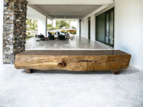 Banc contemporain - BANQ5 - ARRELART - en teck / sans dossier / sans accoudoirs