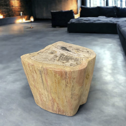 Table d'appoint contemporaine - CLAUDE - ARRELART - en bois fossilisé / avec piètement en bois fossilisé / fait main