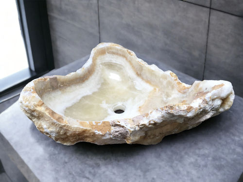 Vasque à poser - DIOSSO - ARRELART - en pierre naturelle / en onyx / personnalisable